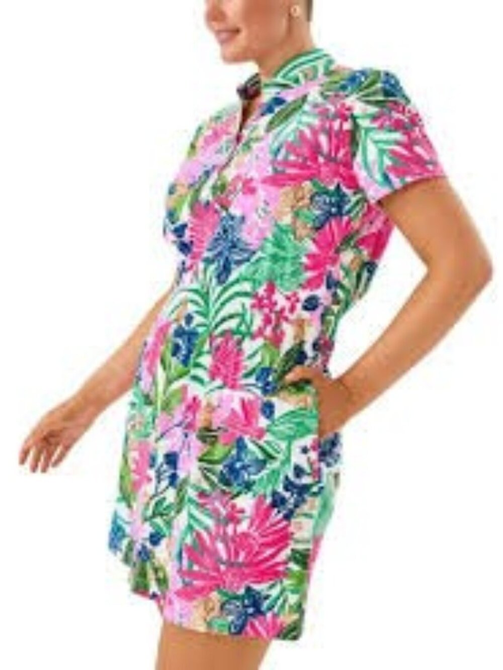Lilly Pulitzer Luxletic Love Active Dress M Multi Endless Summers UPF 50+